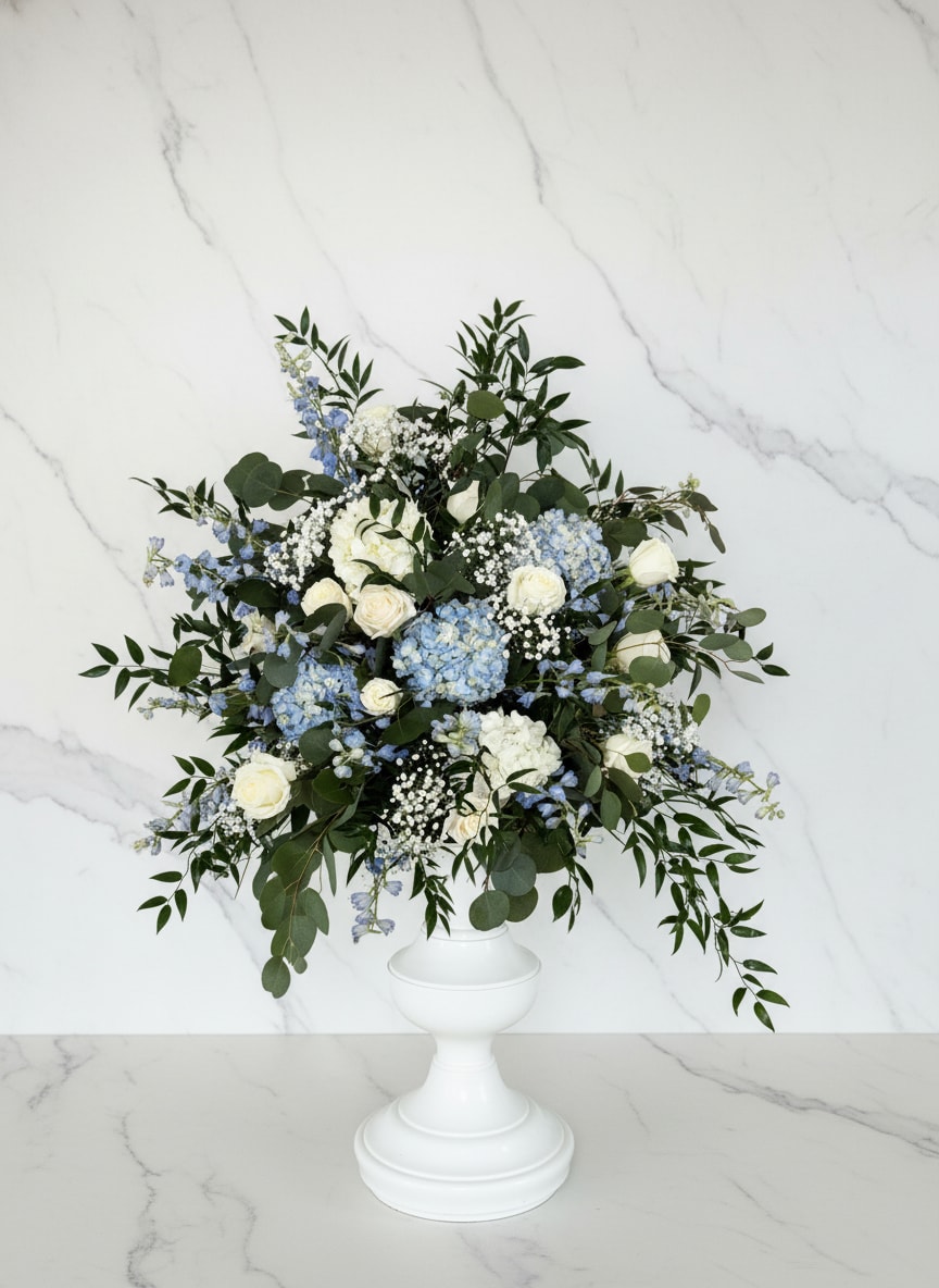 Blue Hydrangea Arrangement