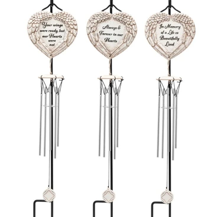 Heart Wind Chime with Stake