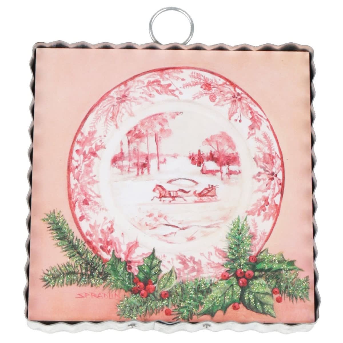 Mini Gallery Red Work Plate