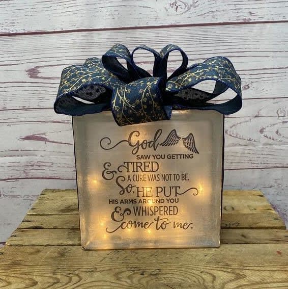 God Saw Memorial Lighted Block