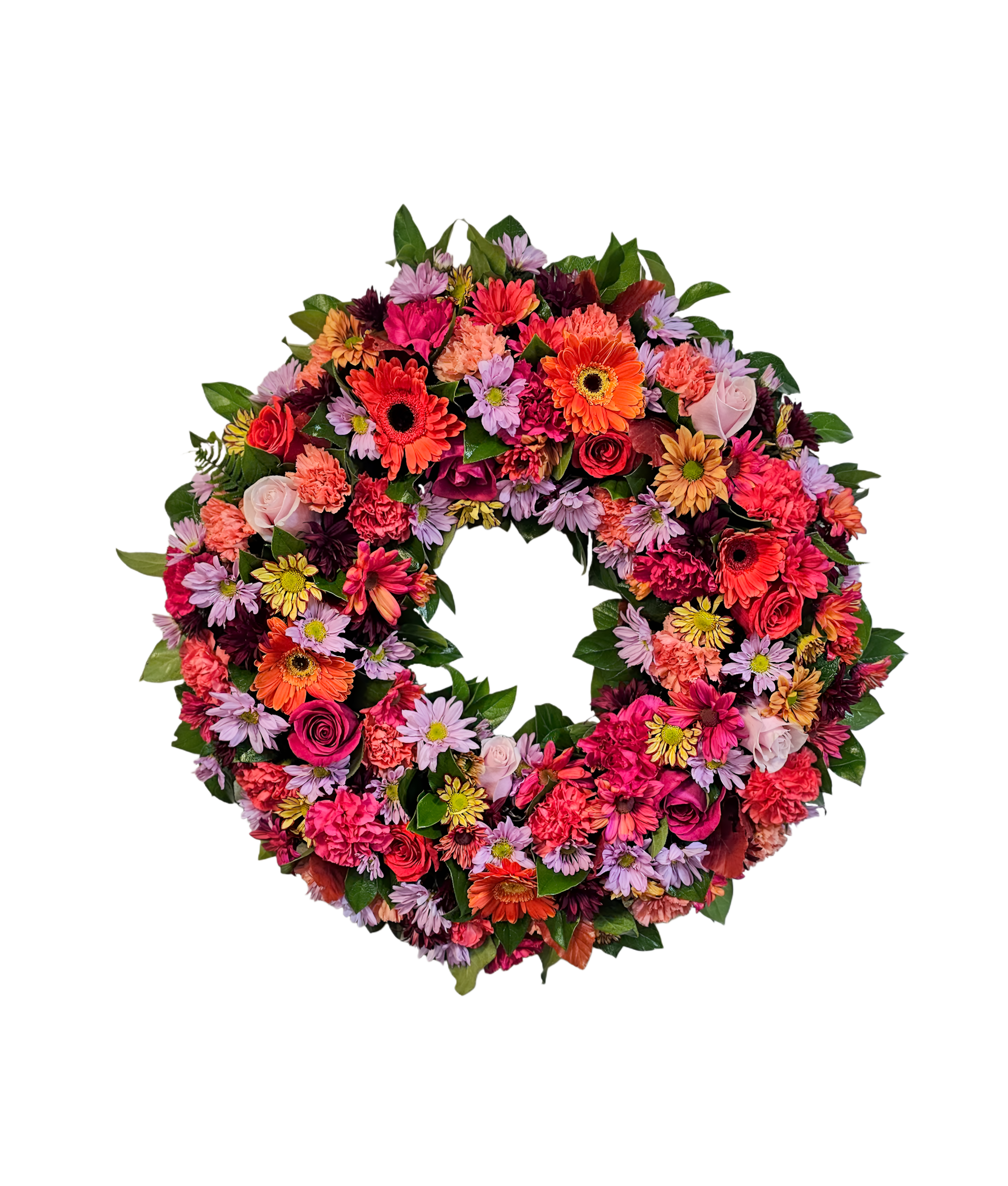 CFL-15 Corona de gerberas, margaritas, rosas y claveles Flower Bouquet