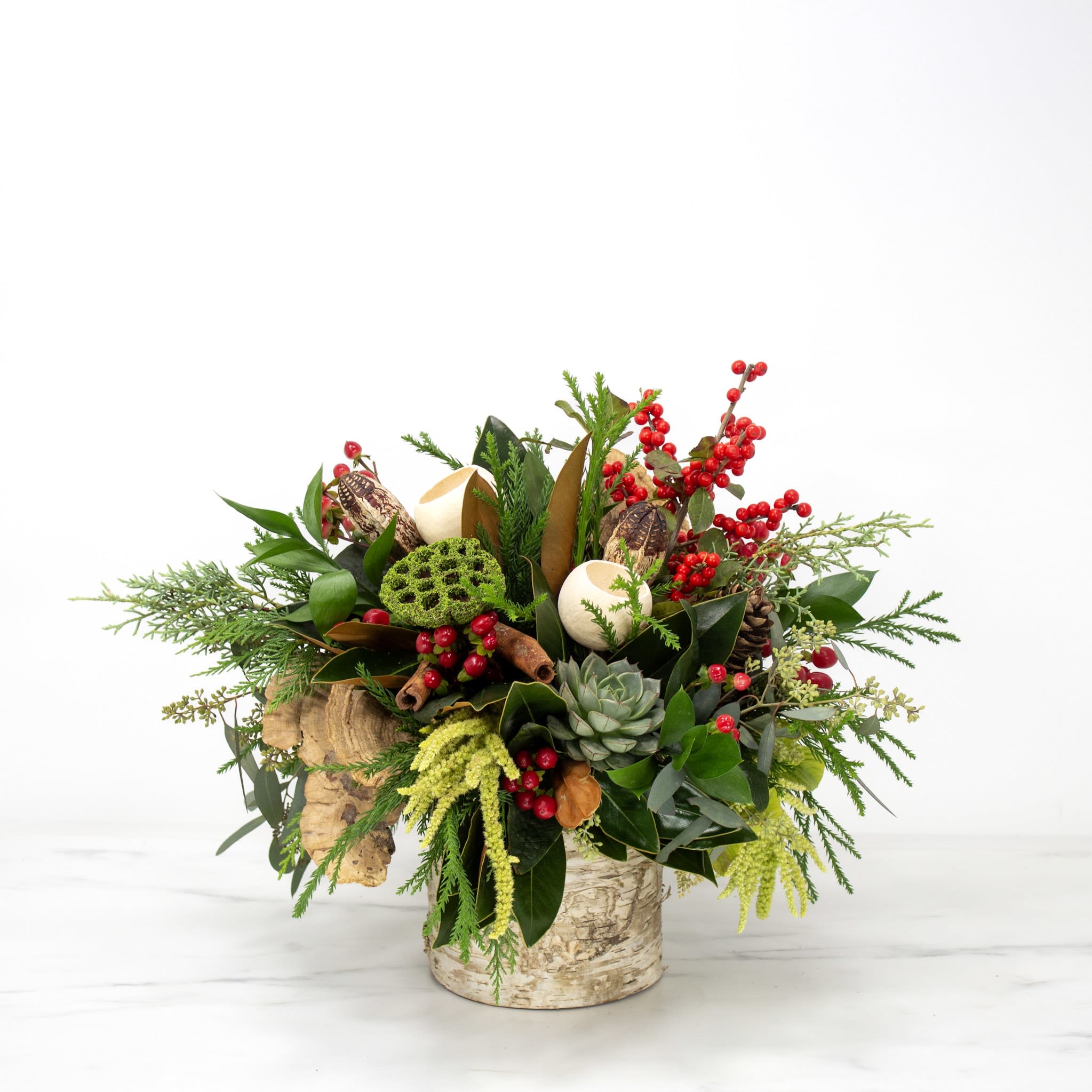 Woodland Holiday Flower Bouquet
