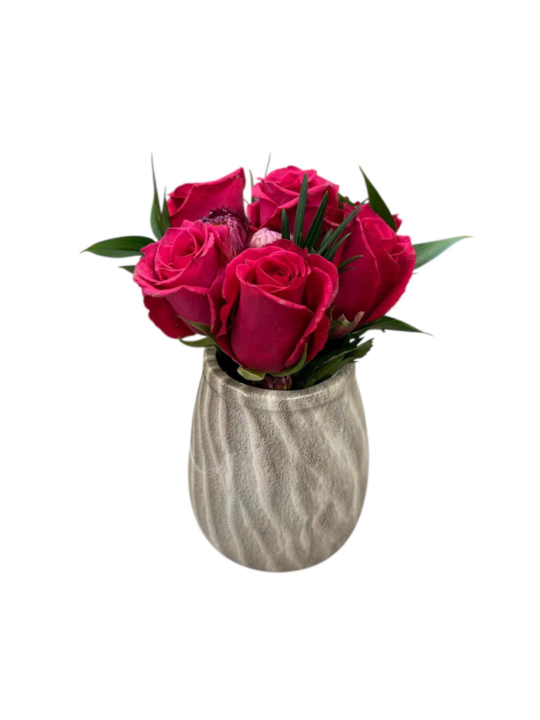 Hot Pink Harmony No Spill Vase Flower Bouquet