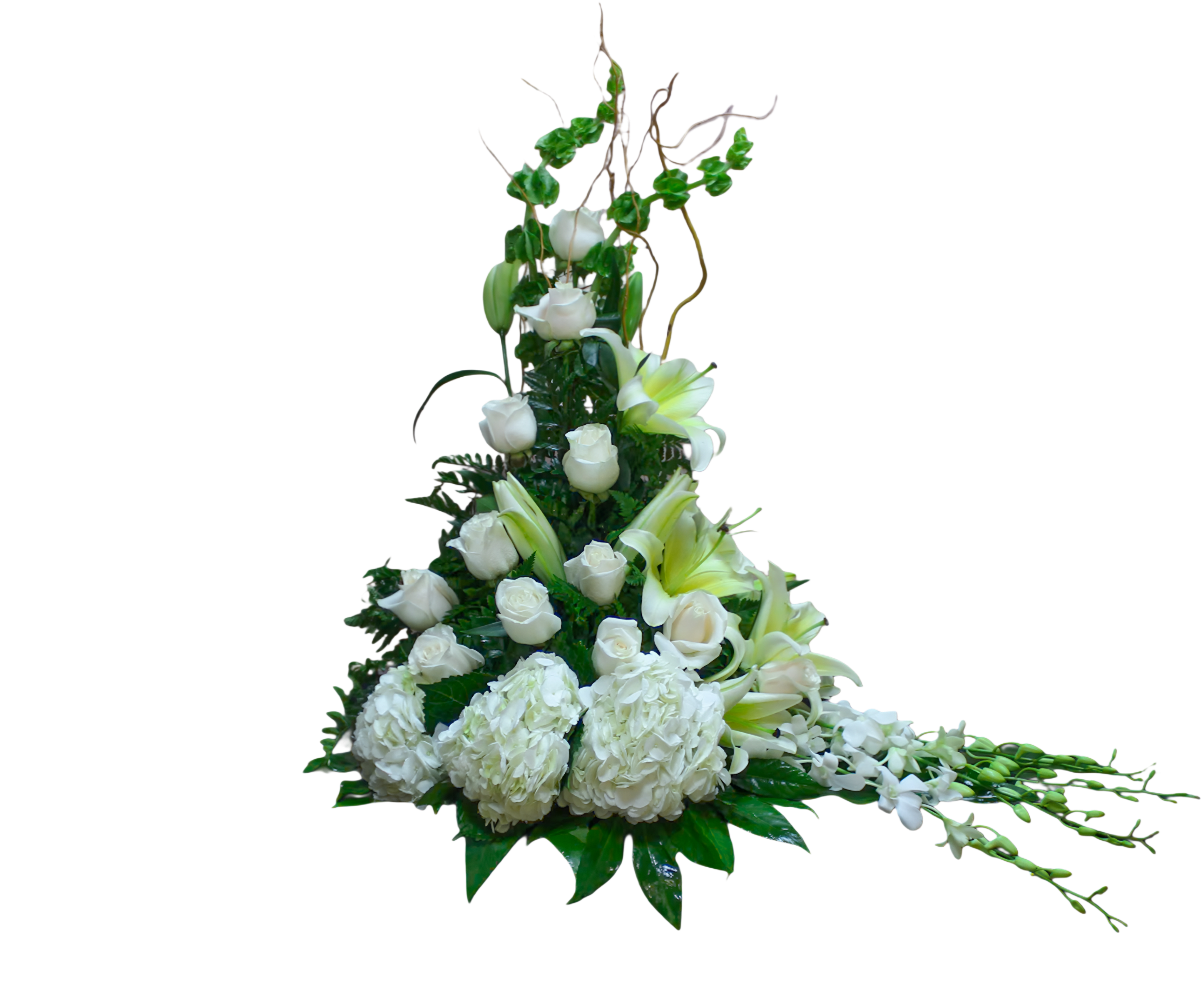 AF-16 Arreglo de rosas, lirios, hortensias y orquídeas Flower Bouquet