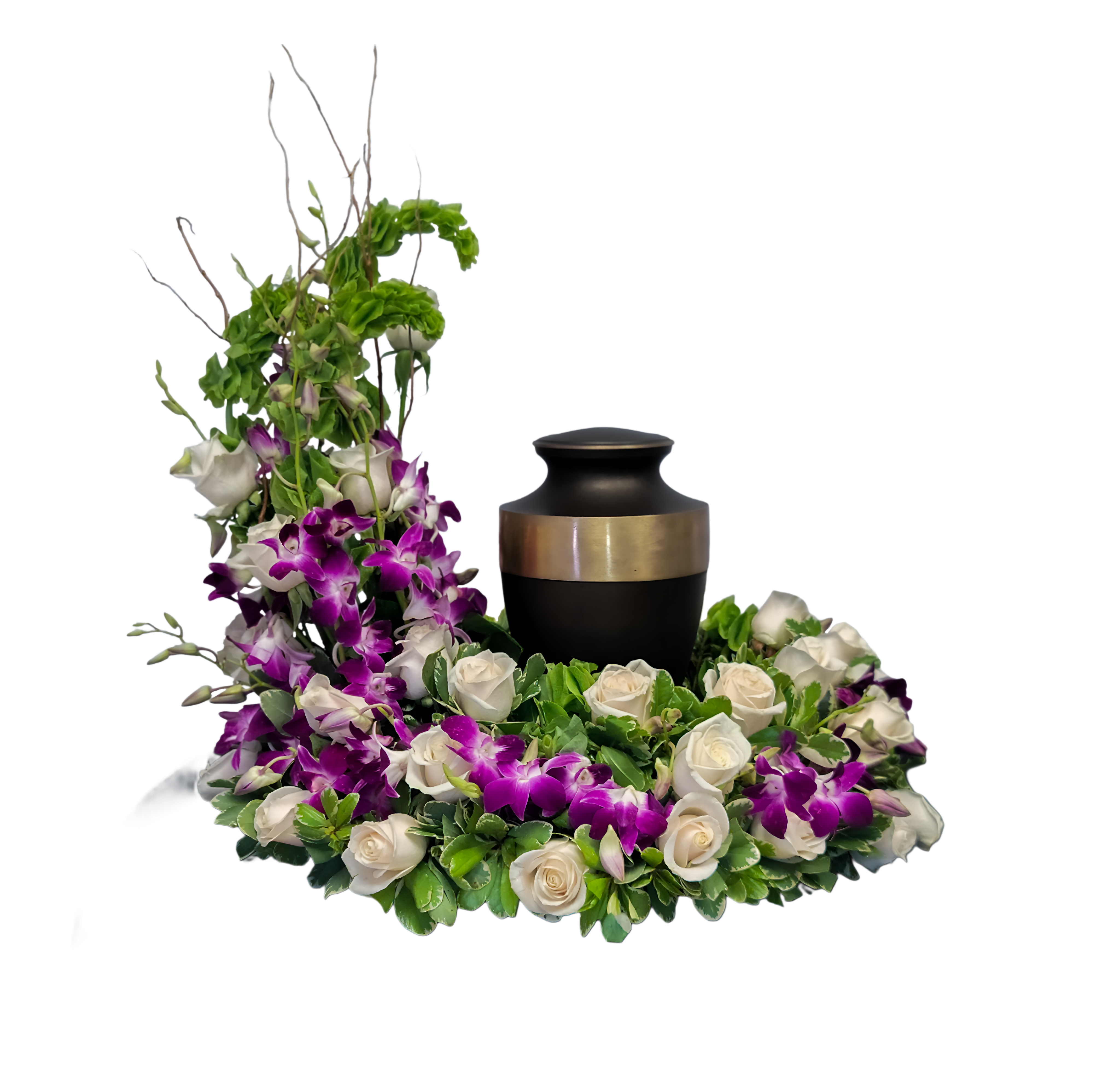 AU-13 Arreglo para urna de rosas, orquídeas Flower Bouquet