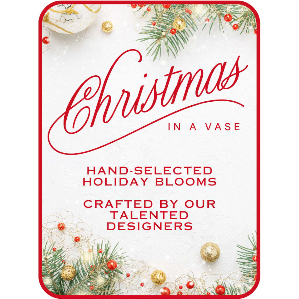 Designer's Choice Christmas in a Vase Flower Bouquet