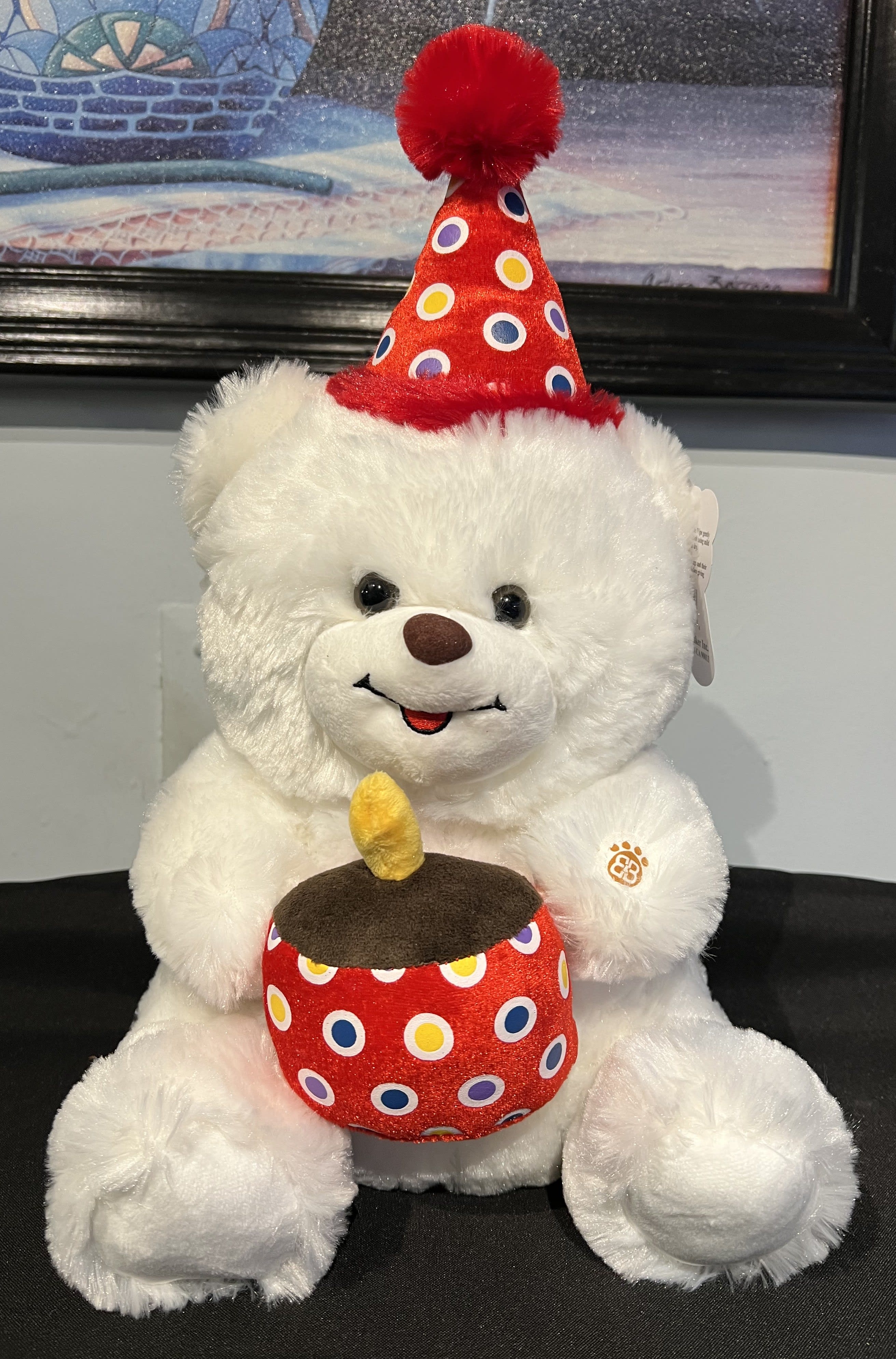 12" Happy Birthday Teddy Bear With Candle