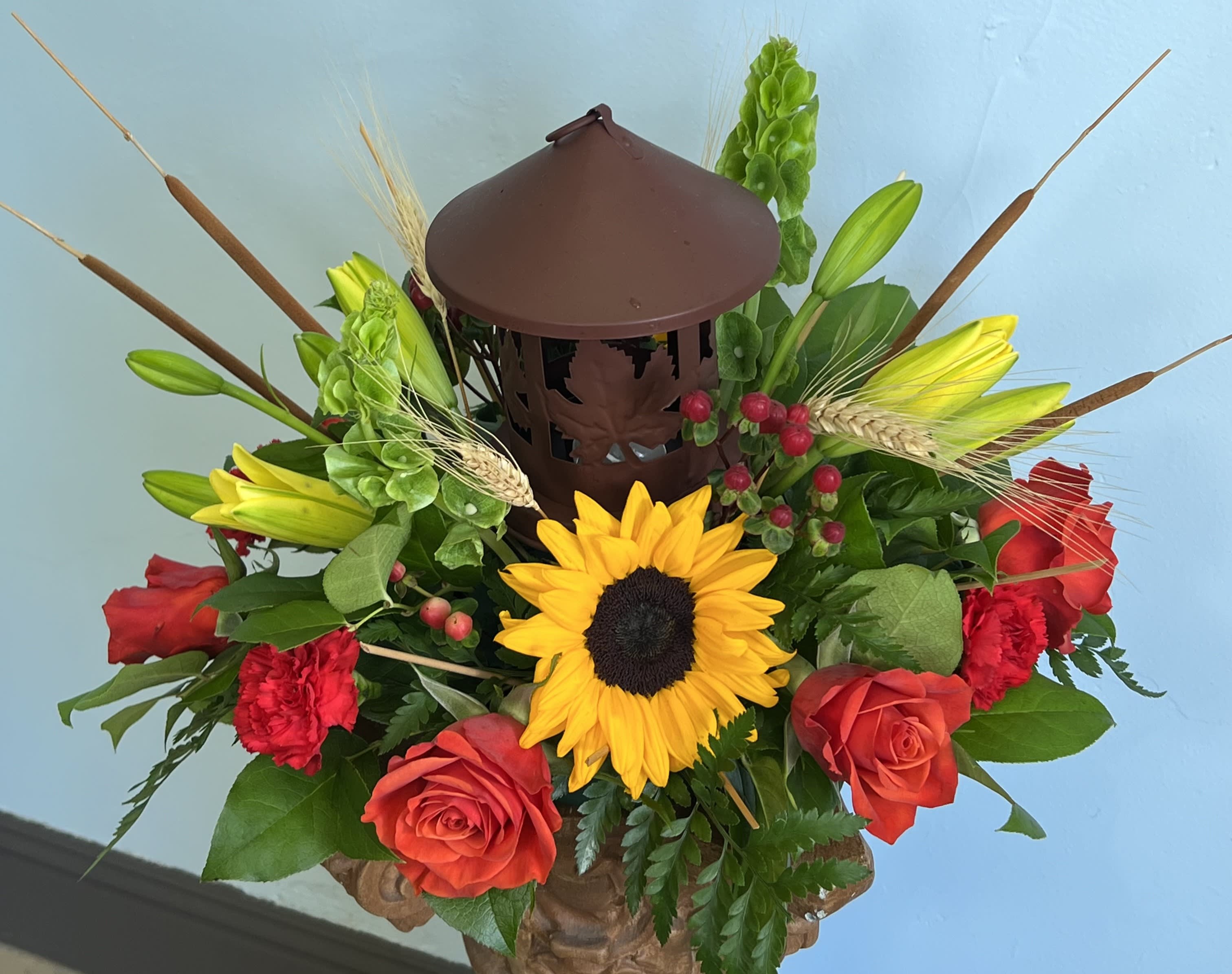 Fall Lantern with Candle