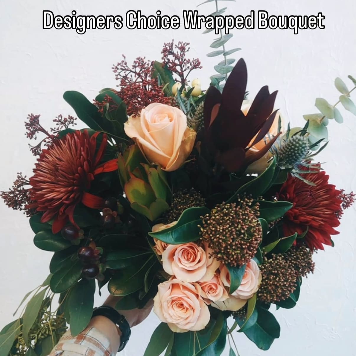 Designer Choice Christmas Wrapped Bouquet Flower Bouquet