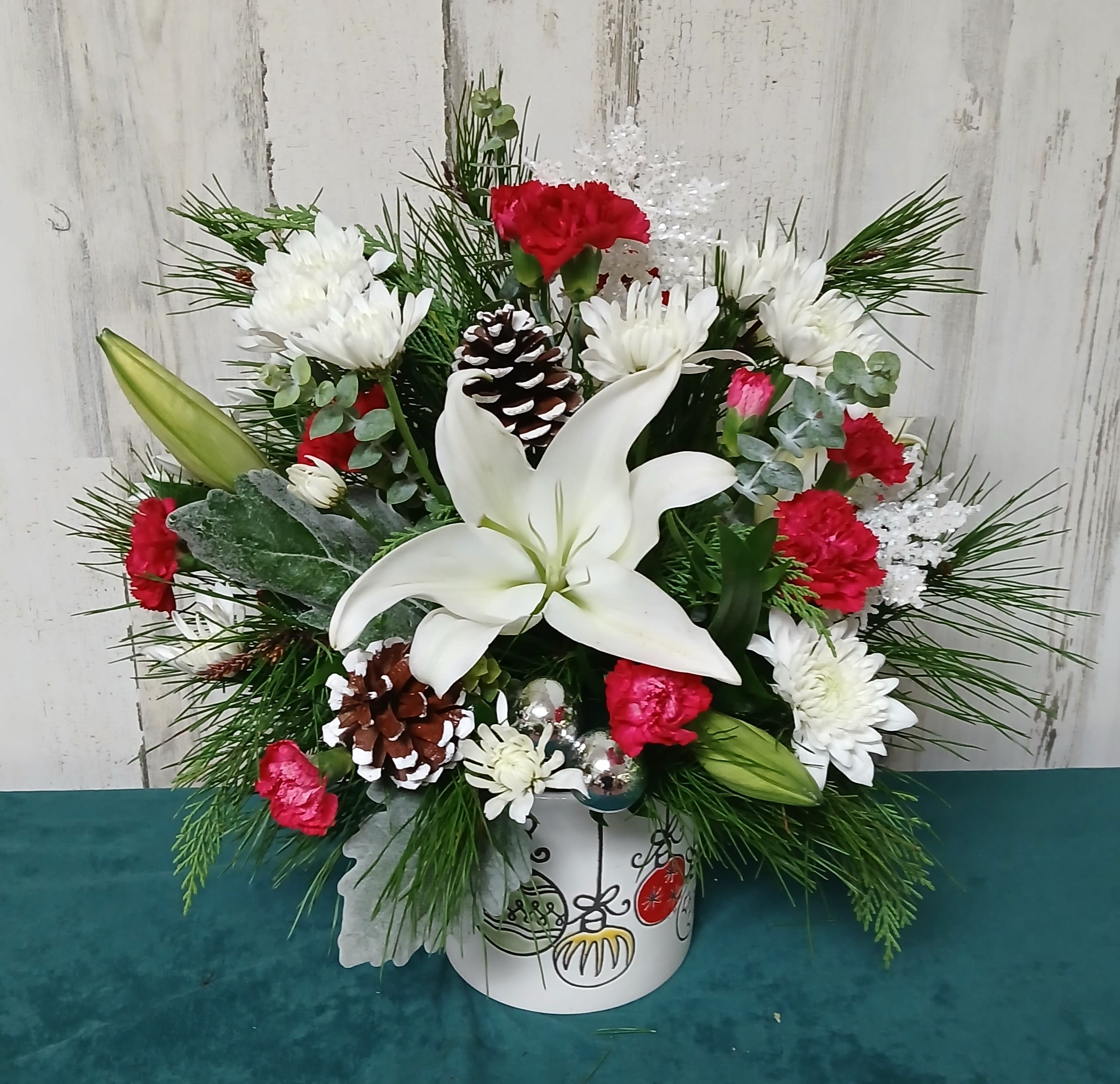 White Christmas Flower Bouquet