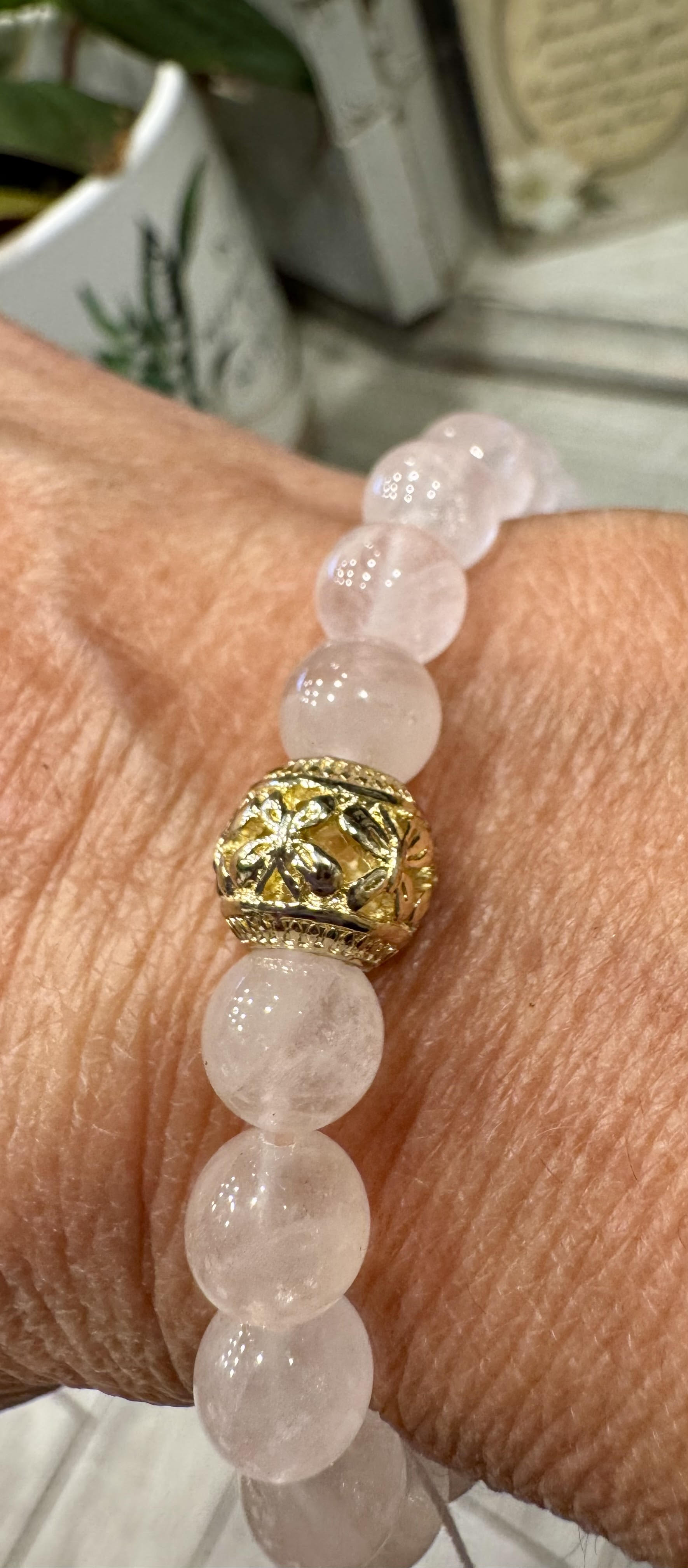 Rose Quartz Butterfly Bracelet