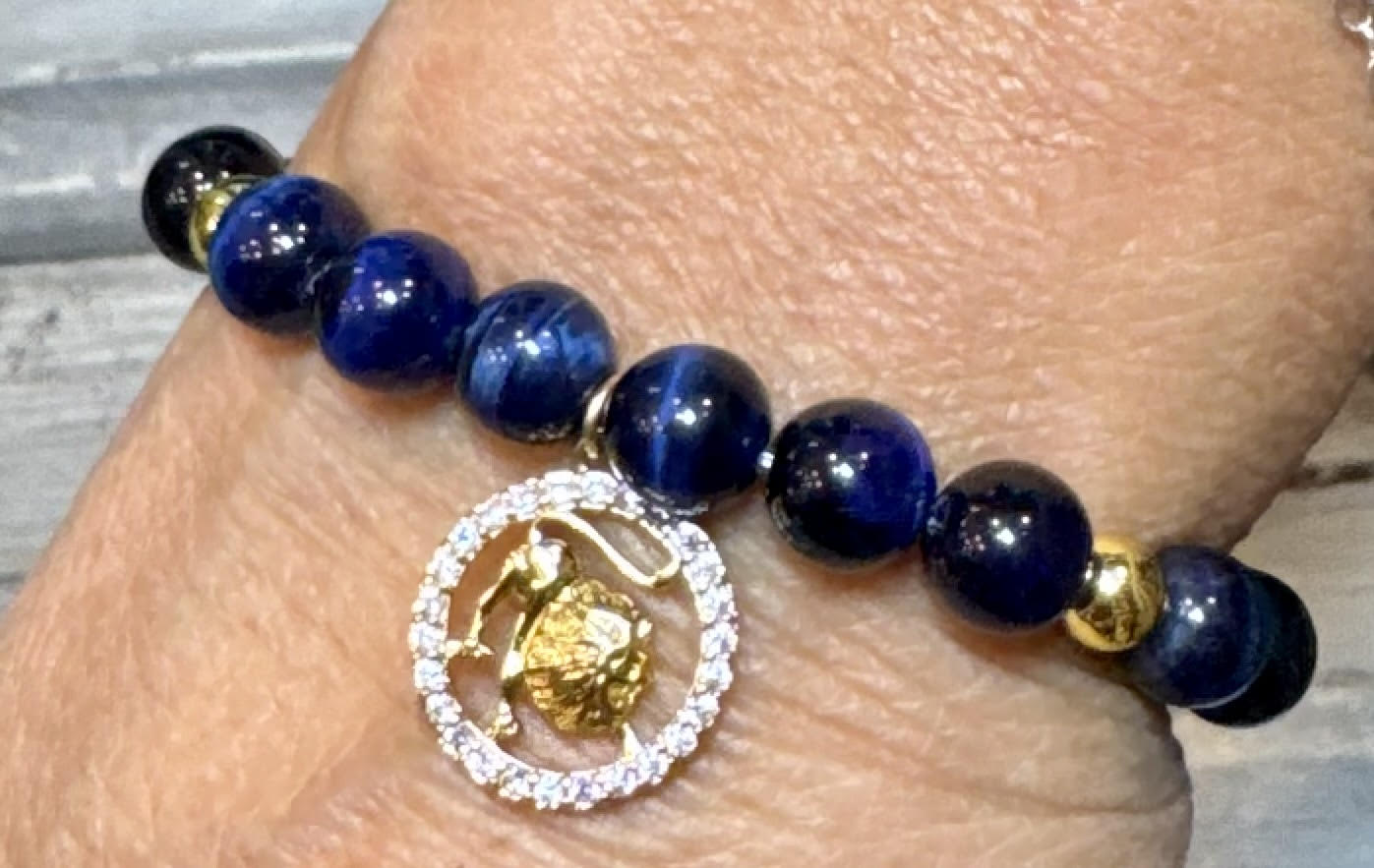 Leo Blue Tiger Eye Braccelet
