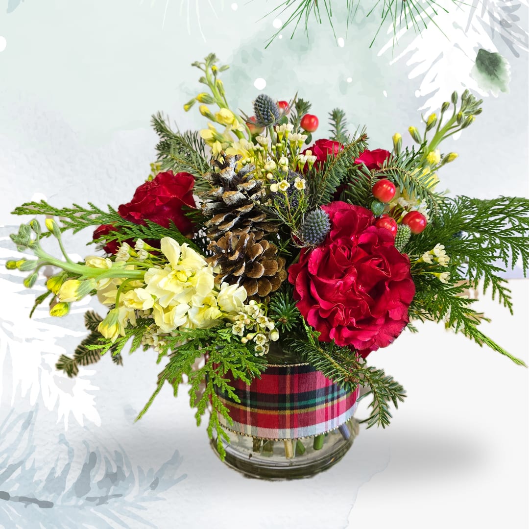 Making Spirits Bright Flower Bouquet