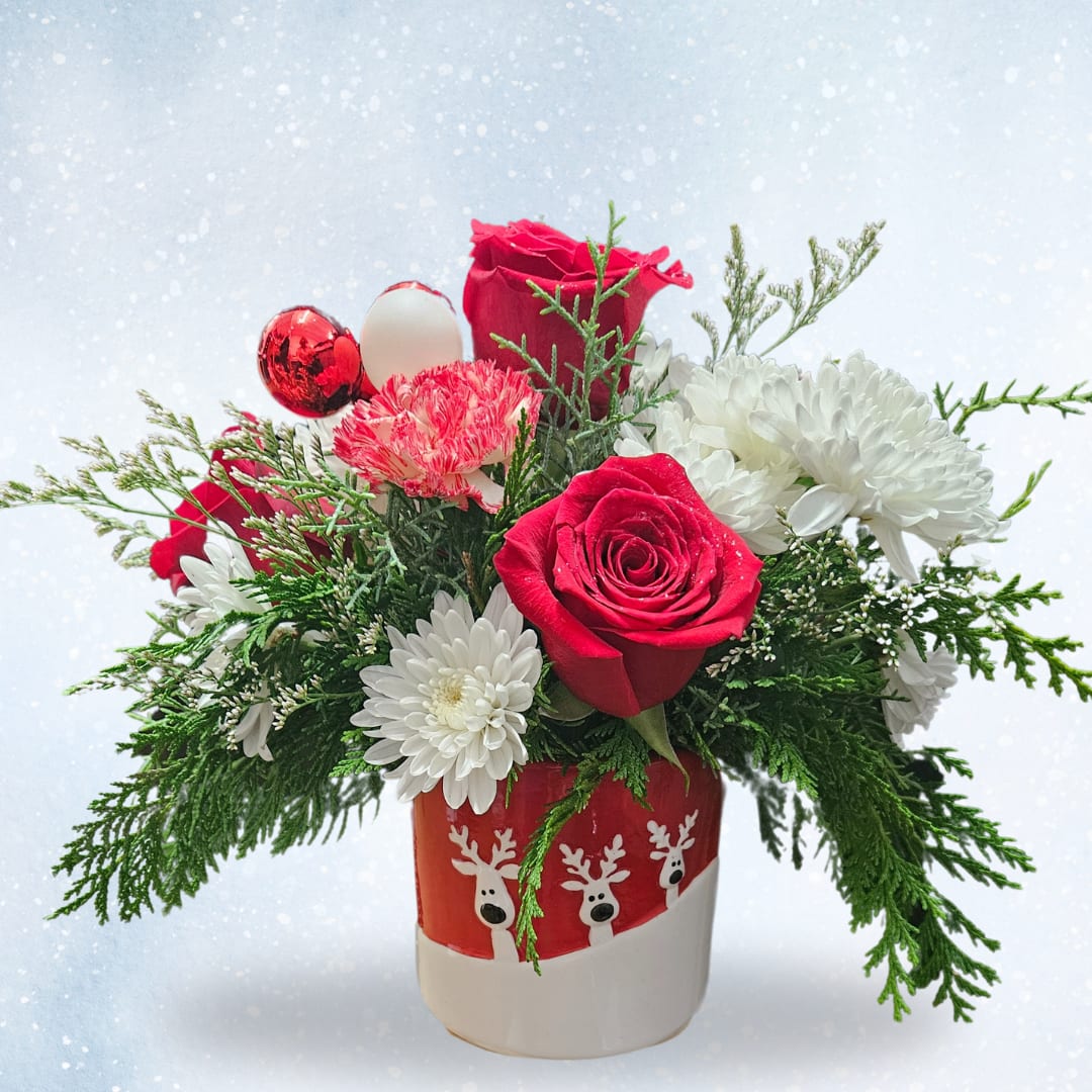 Rudolph's Snowy Day Flower Bouquet