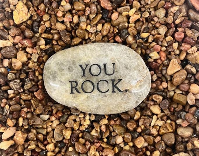 "You Rock" Karmic Stone Flower Bouquet
