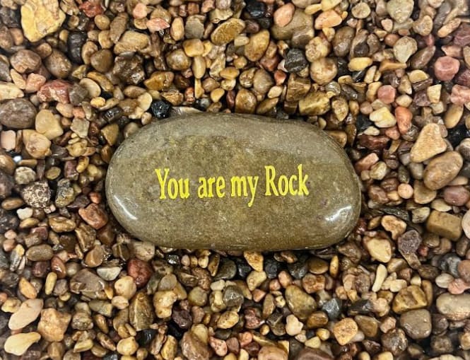 “You Are My Rock” Karmic Stone Flower Bouquet