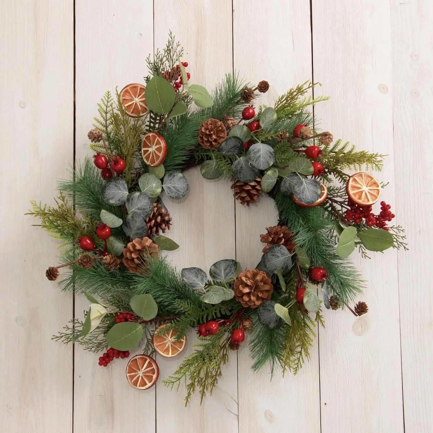 Wreath - Dried Faux Oranges and Berries