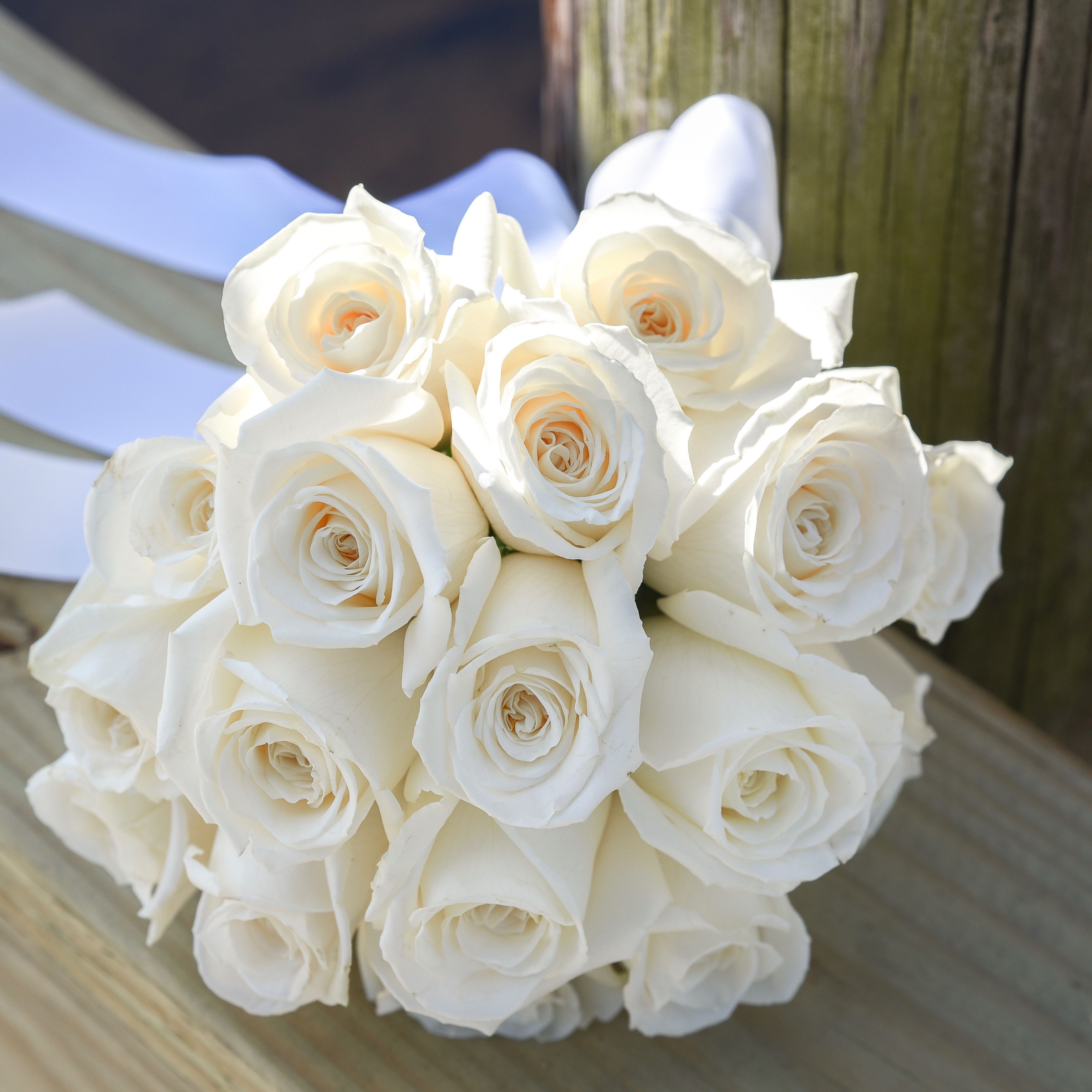 Classic White Rose Clutch