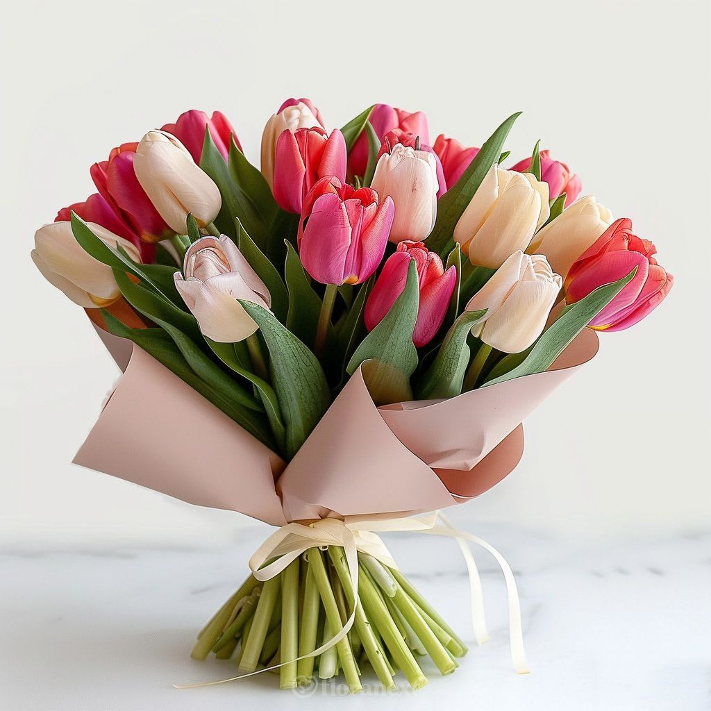 Tulips Wrapped With Love