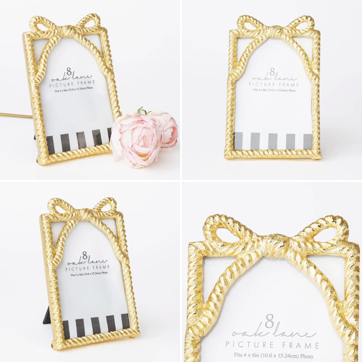 Gold Bow Picture Frame – Fits 4 x 6 Photo