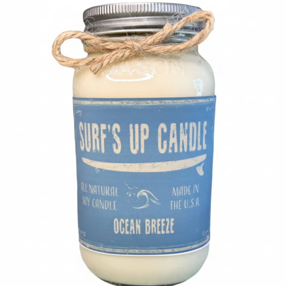 Surf’s Up Candle – Ocean Breeze Flower Bouquet