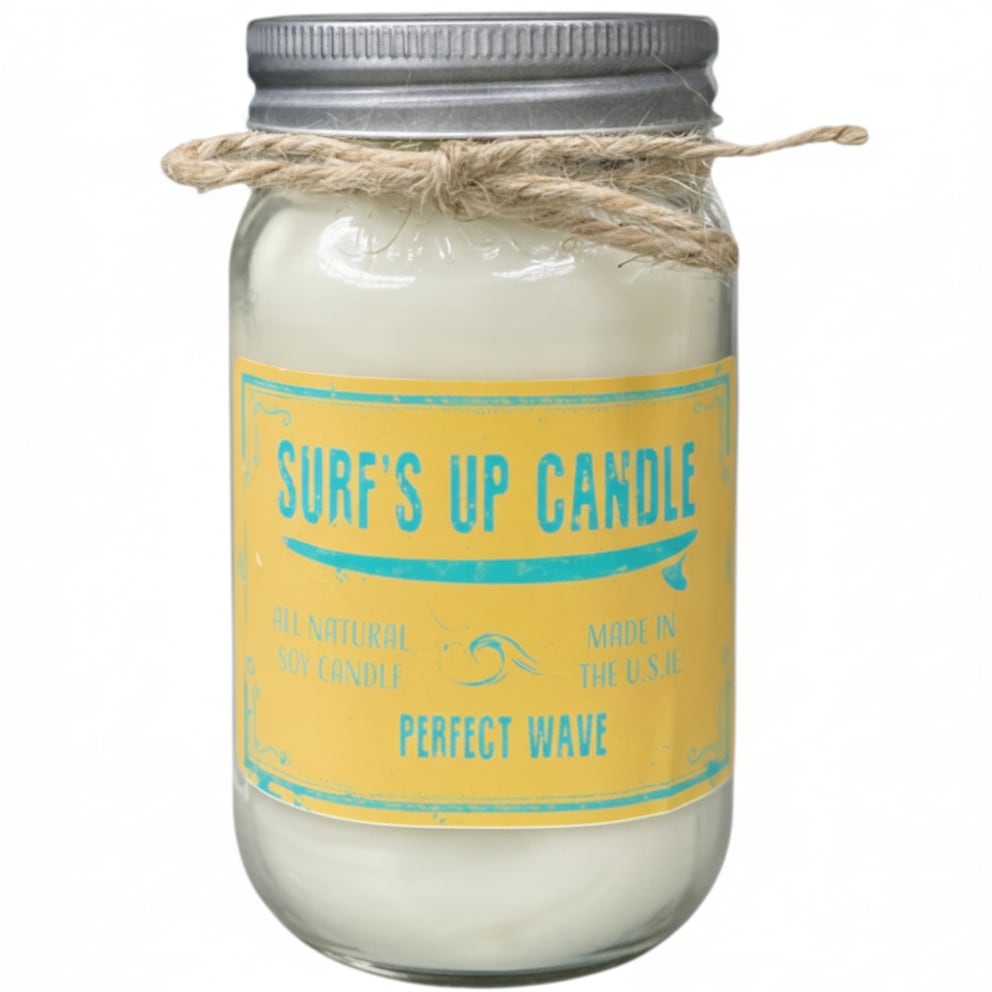 Surf’s Up Candle – Perfect Wave Flower Bouquet