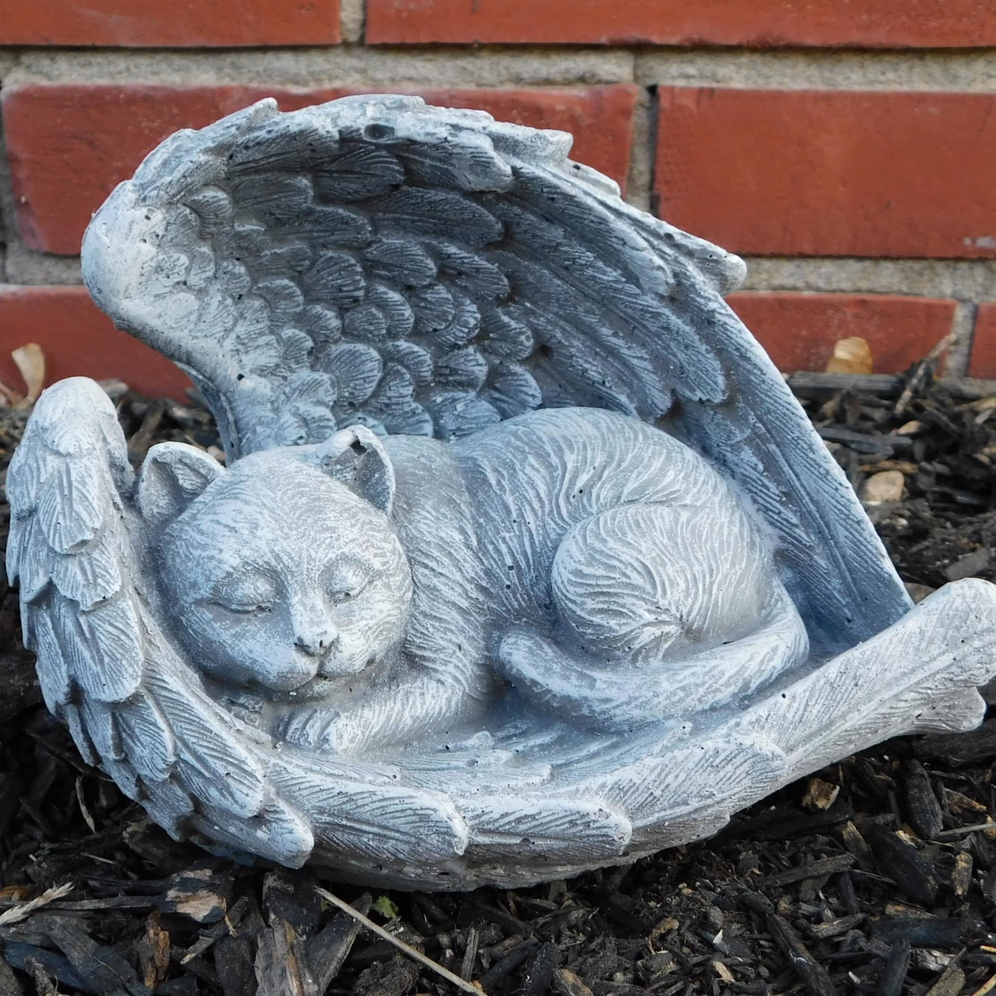 Cat in Angel Wings Pet Memorial Flower Bouquet
