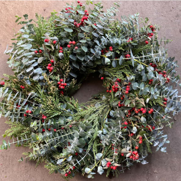 Baby Blue and Cedar Flower Bouquet