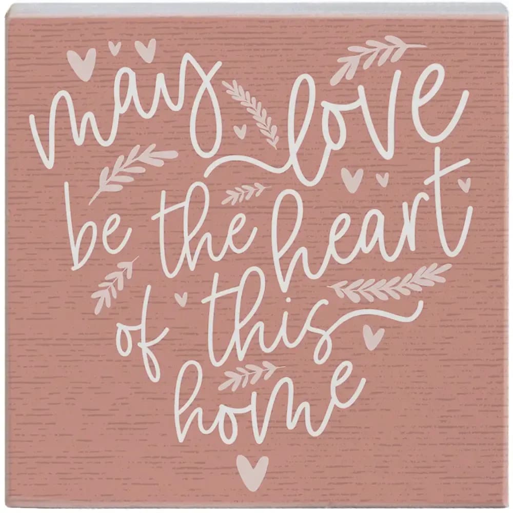May Love Heart Pink - Small Talk Square