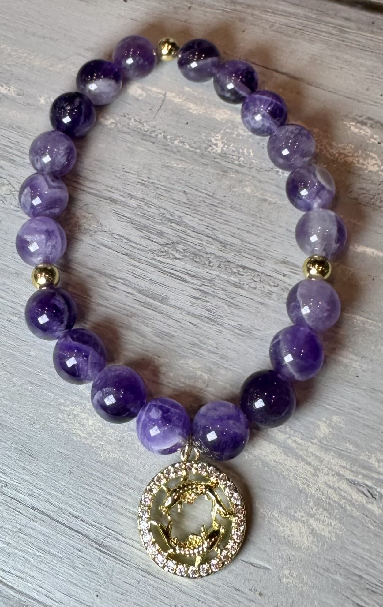 Pisces Amethyst Bracelet