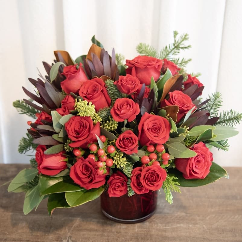 Elf's Maroon Moment Flower Bouquet