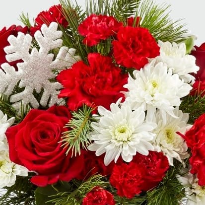 Designers Choice Christmas Vase Arrangement Flower Bouquet