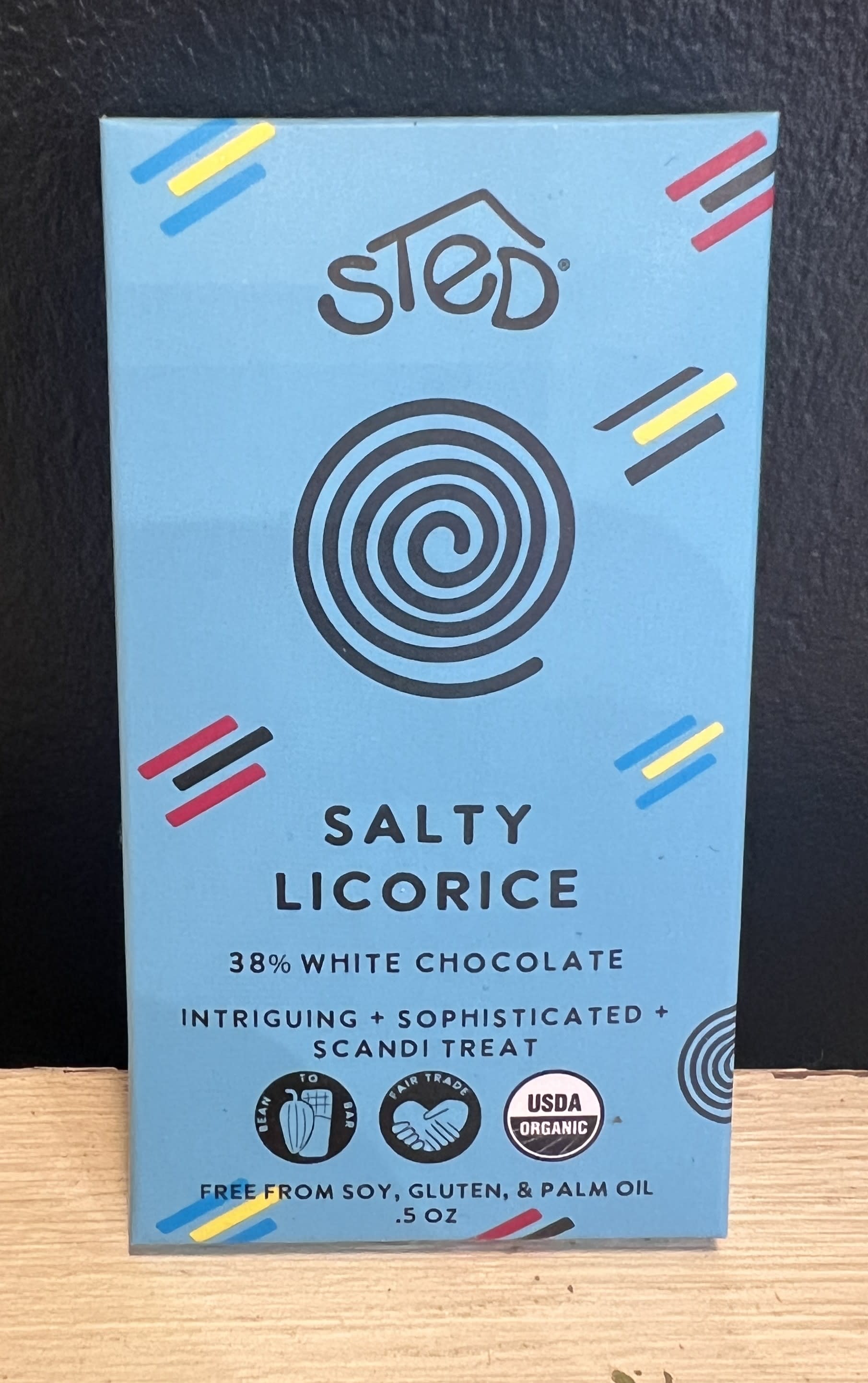 Sted Mini Salty Licorice Chocolate Bar