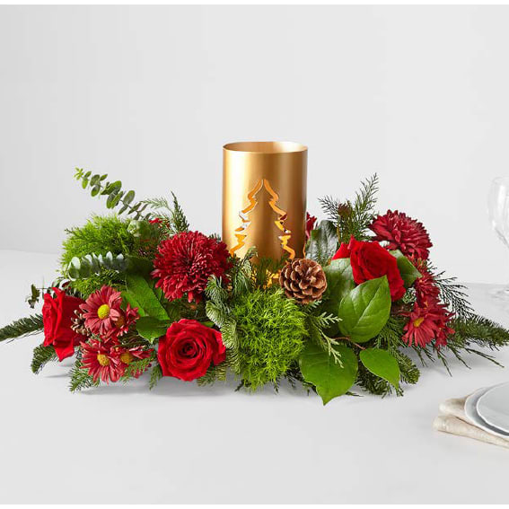 Toast The Season Centerpiece Flower Bouquet