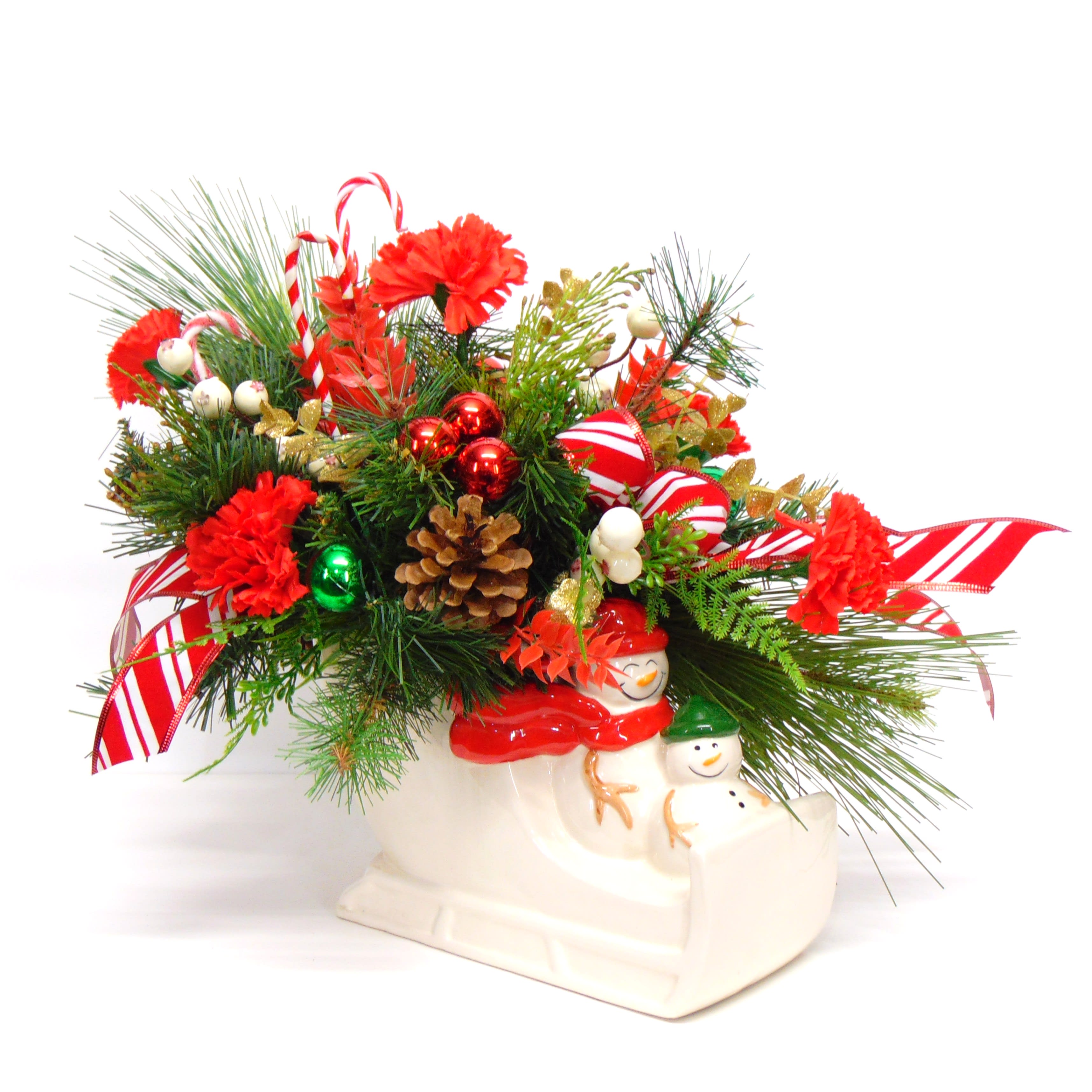 Everlasting Snowmen Design Flower Bouquet