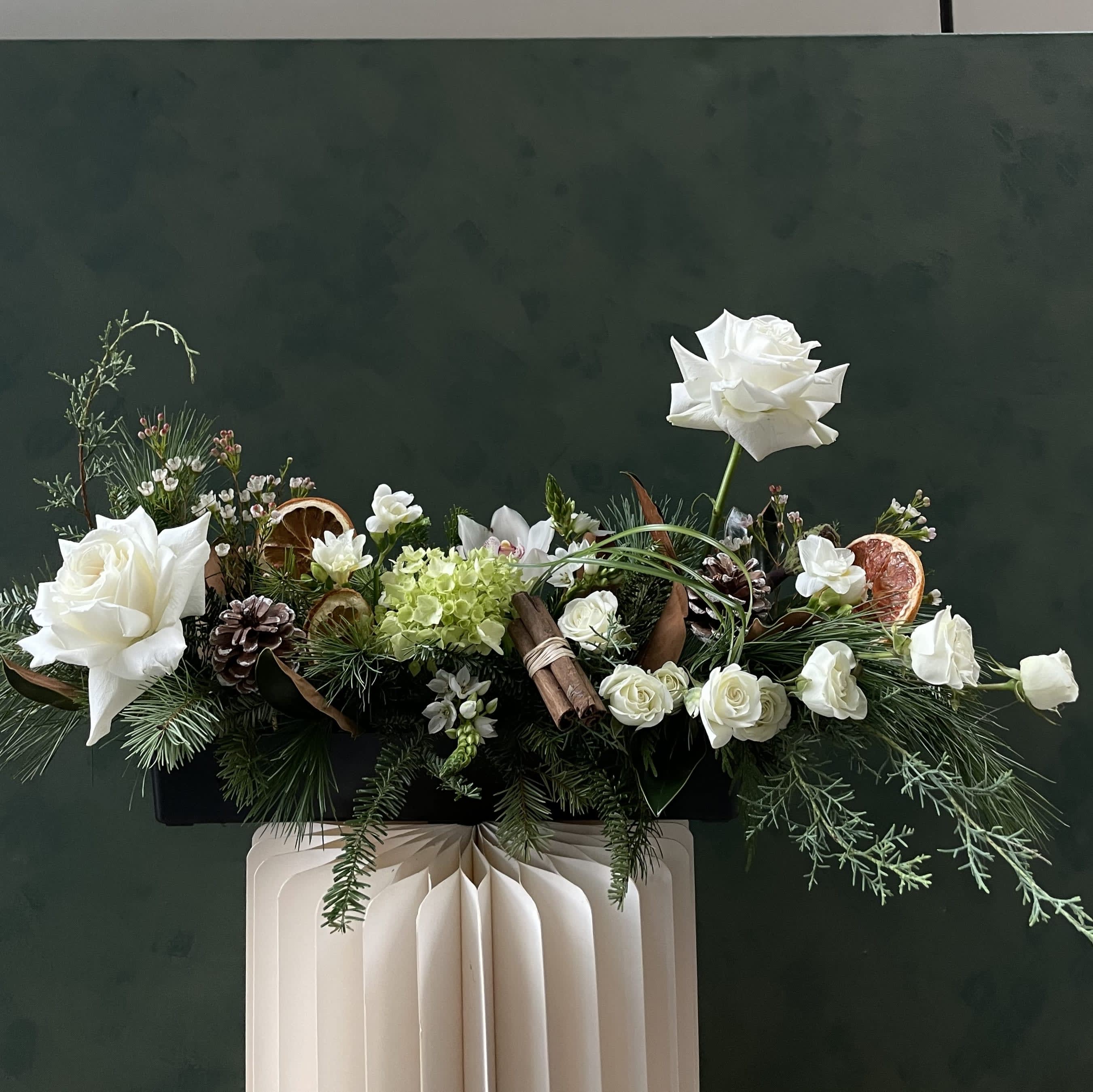 Citrus & Cinnamon Long + Low Centrepiece