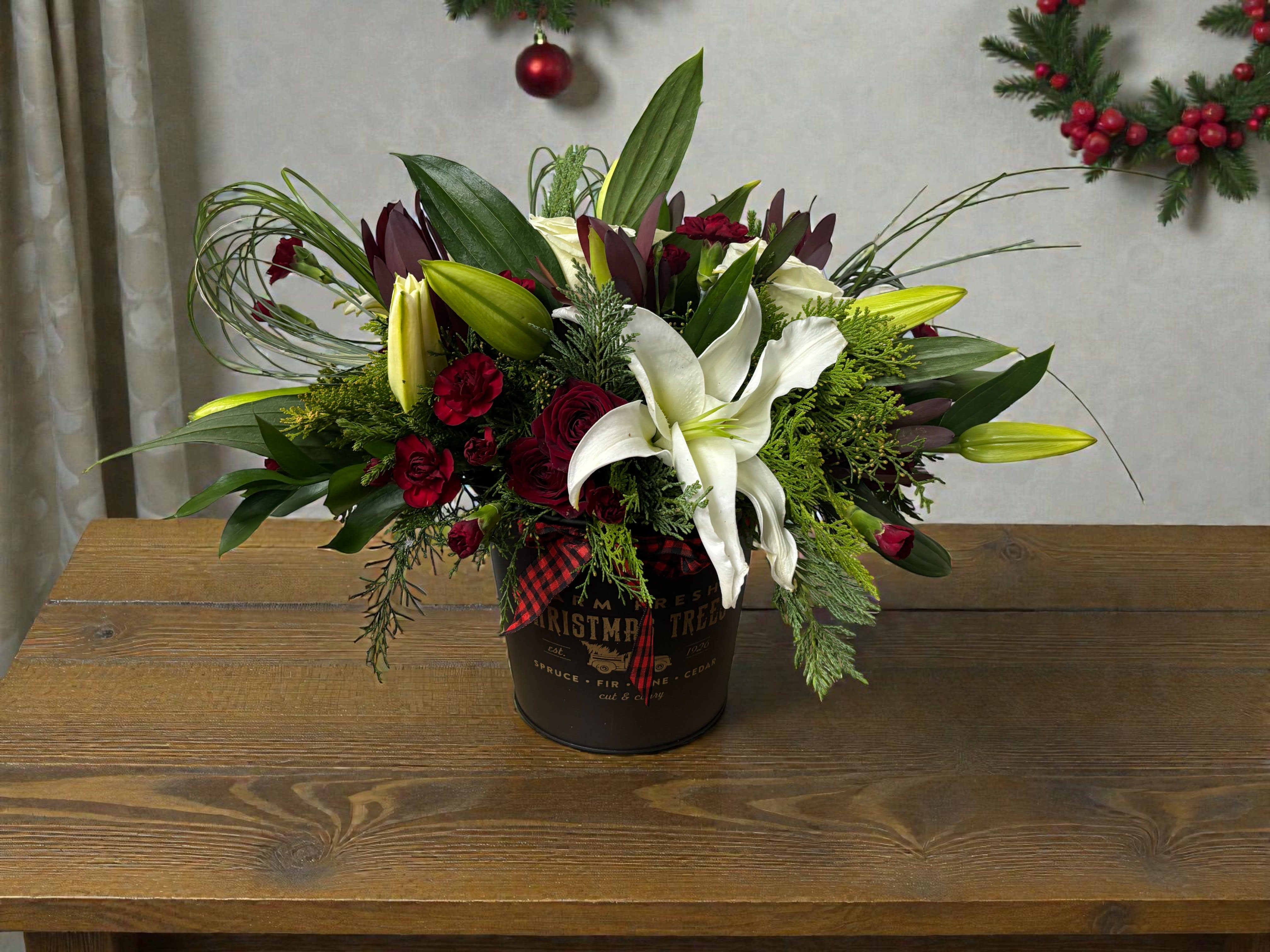 Winter Greens Flower Bouquet