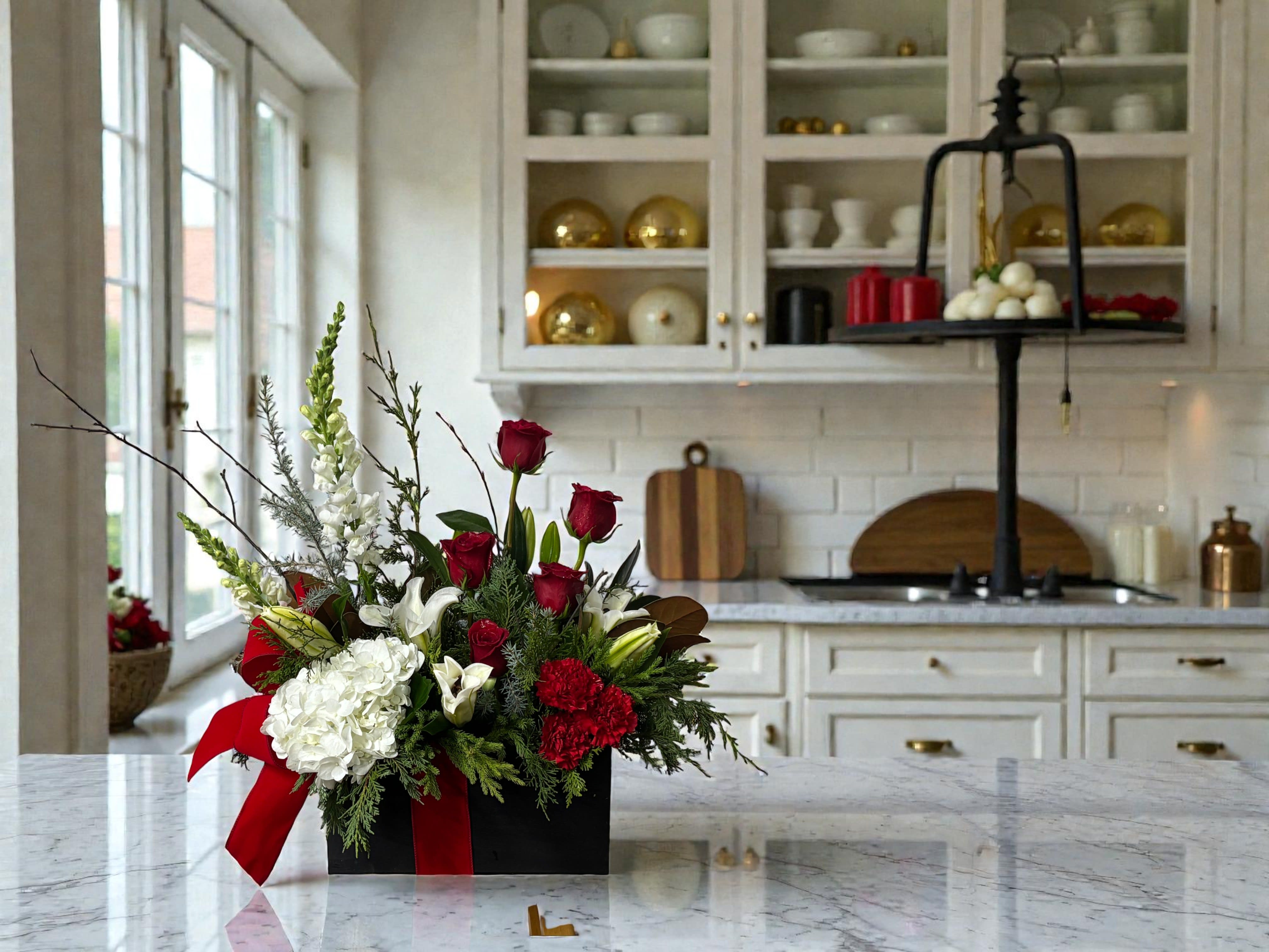 Red Velvet Christmas Flower Bouquet