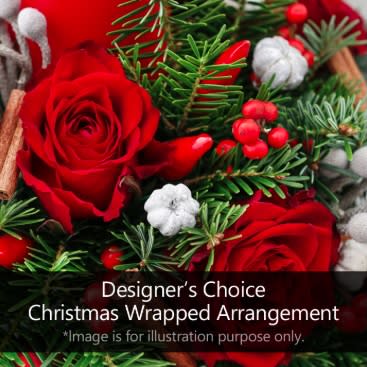 Designer Choice Christmas Wrapped Arrangement