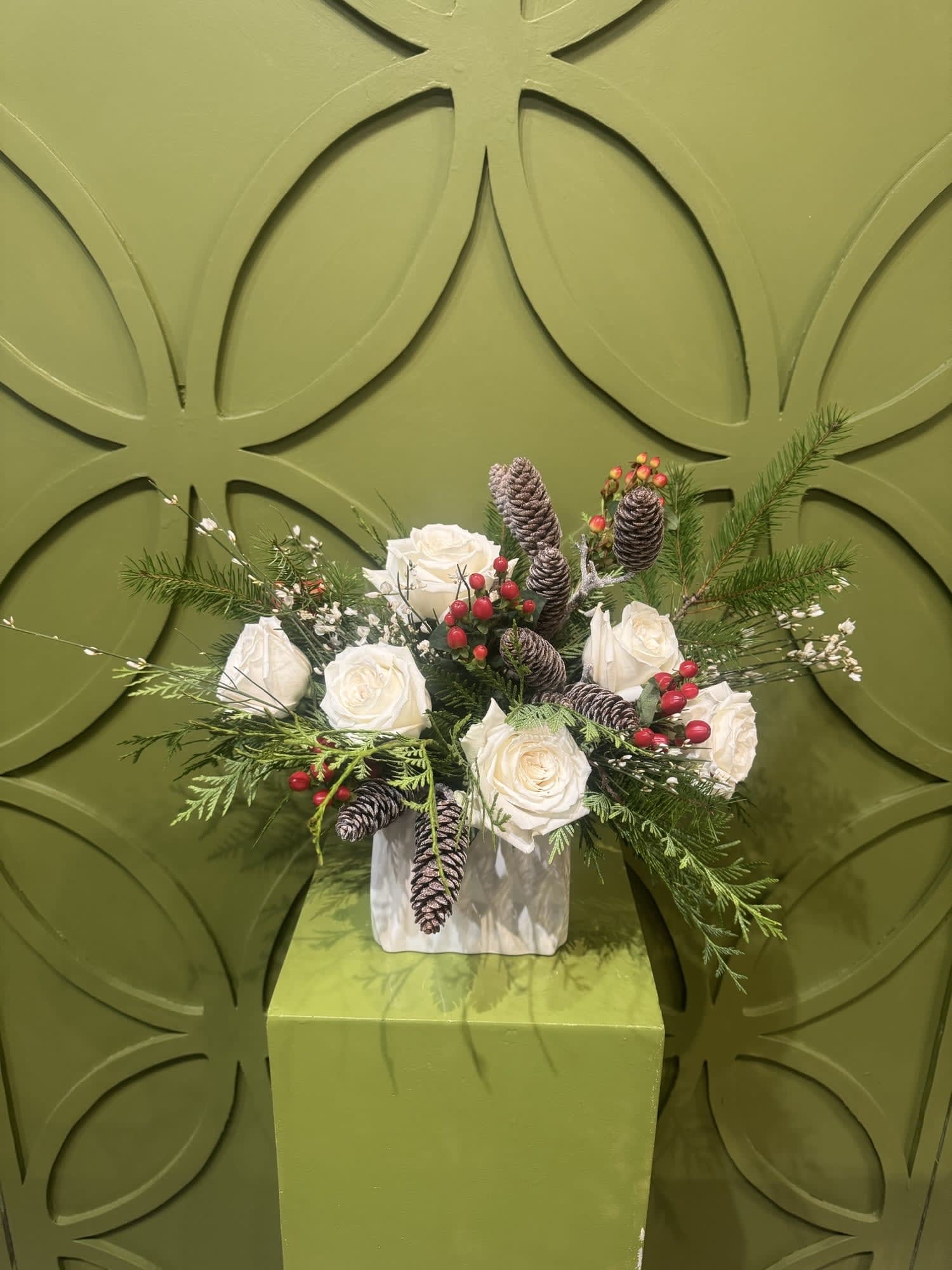 White Christmas Flower Bouquet