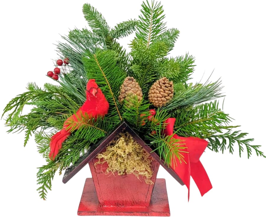 Cardinal Cottage Christmas H-7123 Flower Bouquet