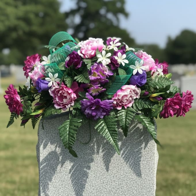 Cemetery Silk (Artificial) Headstone Spray