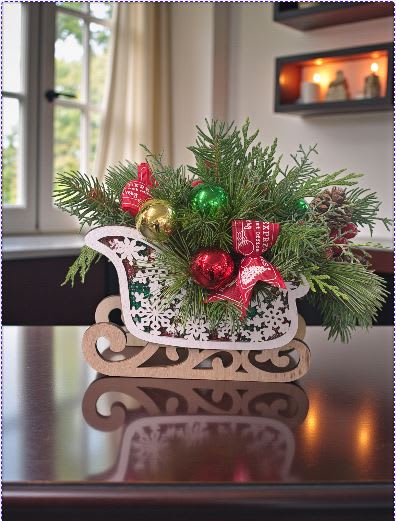Winter Woodland Sleigh Arrangement