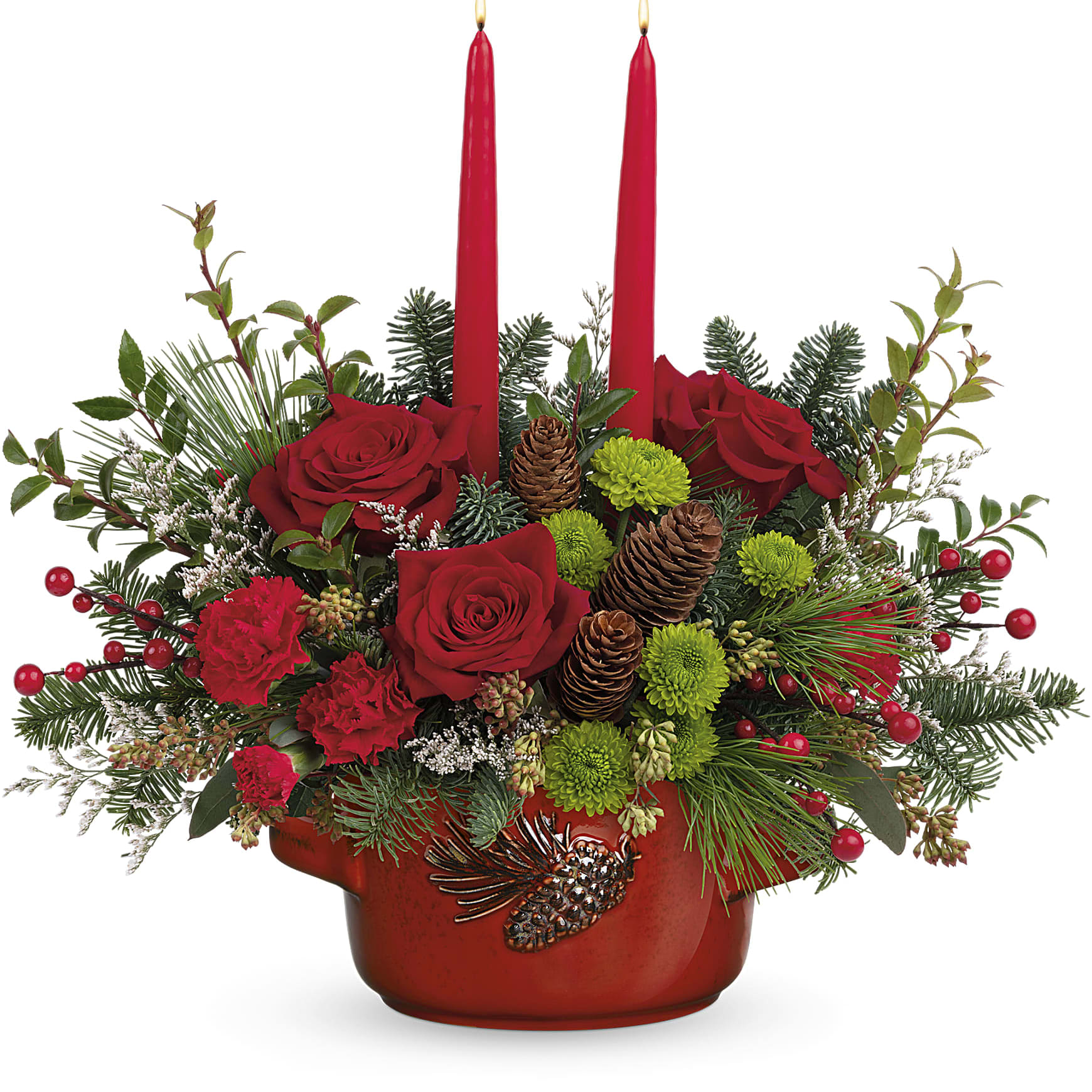 Artisanal Pinecone Centerpiece Flower Bouquet