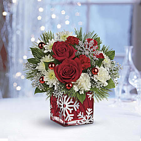 Silver Christmas Flower Bouquet
