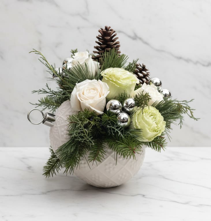 Christmas Ornament Flower Bouquet