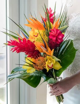 Bridal bouquet by Tropical Arrangements, Randallstown MD
