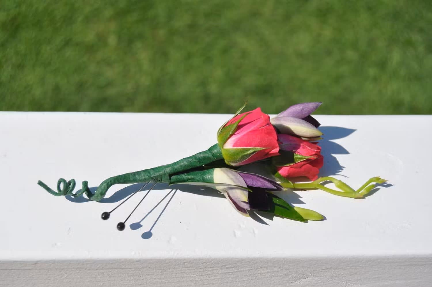 Wedding boutonniere or corsage by Tropical Arrangements, Randallstown MD