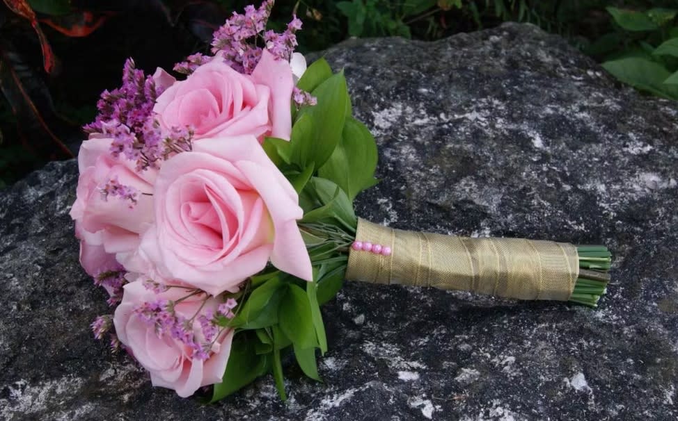 Wedding boutonniere or corsage by Tropical Arrangements, Randallstown MD