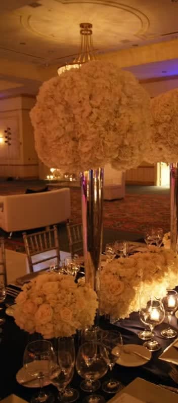 Tall wedding centerpiece by Tropical Arrangements, Randallstown MD